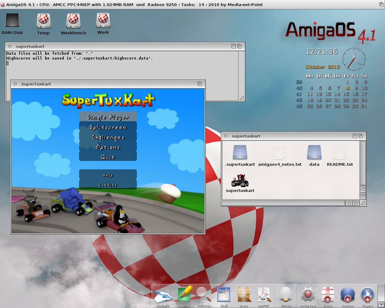 Näyttökuva Amiga-versiosta